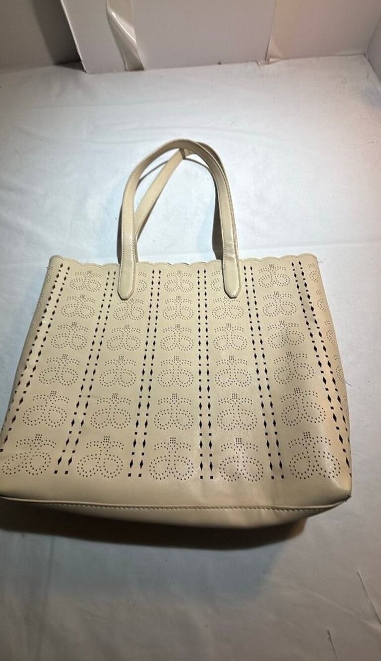 Vintage Perforated Leather Tote Bag